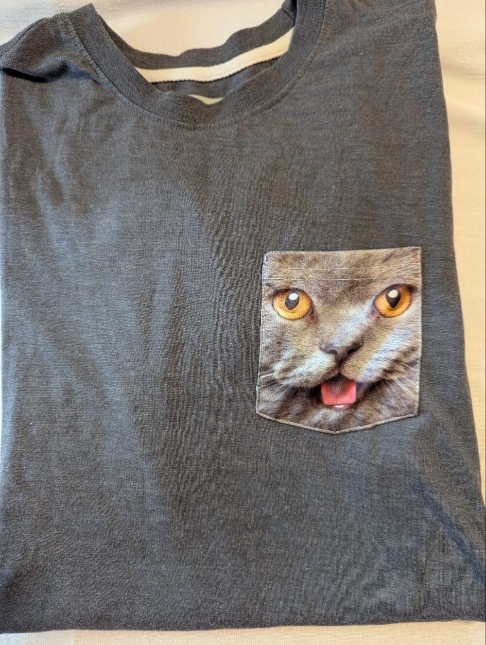 Ladies Grey Bioworld Cat T Shirt Size Large